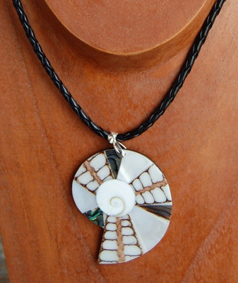 shell mosaic necklace