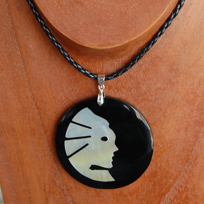 Zodiac shell with resin necklace